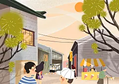 南宁三街两巷系列插画 - 鳄鱼馆馆长 - 原创作品 - 视觉中国(shijueME)