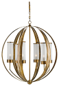 Currey & Company Agnes Orb Antique Brass Chandelier 9854 contemporary-chandeliers