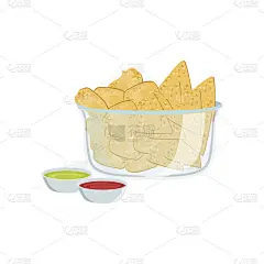 墨西哥玉米片街头食品菜单项逼真的详细说明