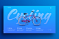 Banner for web. Cycling自行车运动功能海报配色