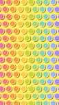 a colorful background with circles of different colors