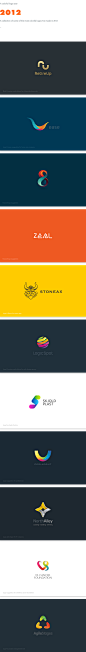 A colorful logo year 2012 on Behance