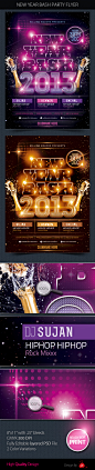 New Year Bash Party Flyer on Behance