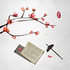 古风水墨画中式无框画中国风古风插画古风背景 | 隐彰 - 原创作品 - 涂鸦王国插画