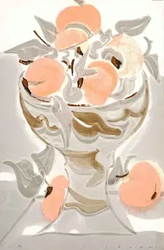 刘巨德，柿子，丝网版画，102×67cm，2010年