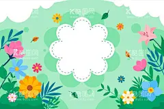 卡通花朵背景  - 源文件下载【酷图网】春天花朵背景,壁纸,花卉,植物,清新花朵背景,春天手绘壁纸