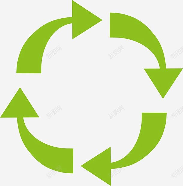 绿色垃圾桶图标 绿色环保 UI图标 设计...