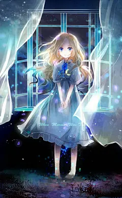 蓝色 冷色系 动漫 P站 二次元 插画 唯美 意境 壁纸 美少女