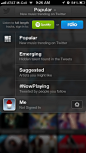 Twitter Music iPhone custom navigation screenshot