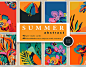 Summer Abstract Pre-made Cards