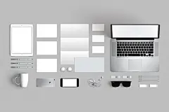 商务办公电脑信封名片企业VI模板智能贴图样机标志展示PSD素材252-淘宝网