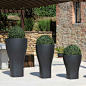 Rotomolded polyethylene garden pot / conical / round / illuminated DEGARDO®NOW : DOMUS Degardo GmbH
