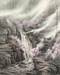  桃花枝上