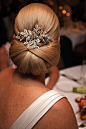 ..updo with gemstone embellished comb/barrette