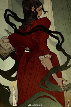 精湛的哥特式黑暗童话
.
人物插画、漫画艺术家
.
Abigail Larson ​​​​