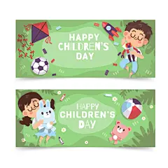 卡通可爱六一儿童节快乐游戏玩耍庆祝插画活动海报展板ai设计素材-淘宝网