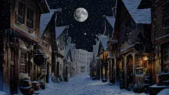 冬日夜景壁纸-小镇冬日夜景动态壁纸- macw下载站