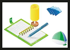 手绘文具书本   - 源文件下载【酷图网】手绘文具书本,卡通文具书本,插画文具书本,文具书本,手绘素材,