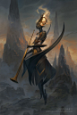 Hod, Peter Mohrbacher : Created with with support from fans via Patreon. www.patreon.com/angelarium

----

Supreme glory. Hod's presence calls for submission, prostration and unfettered love.

Hod's glory veils even the Sun.  It is said, in some parts, th