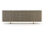 Sideboard in wood and marble with hinged doors DEAN by Laskasas