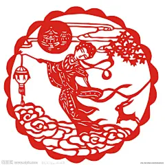 【剪纸 —— 嫦娥奔月】