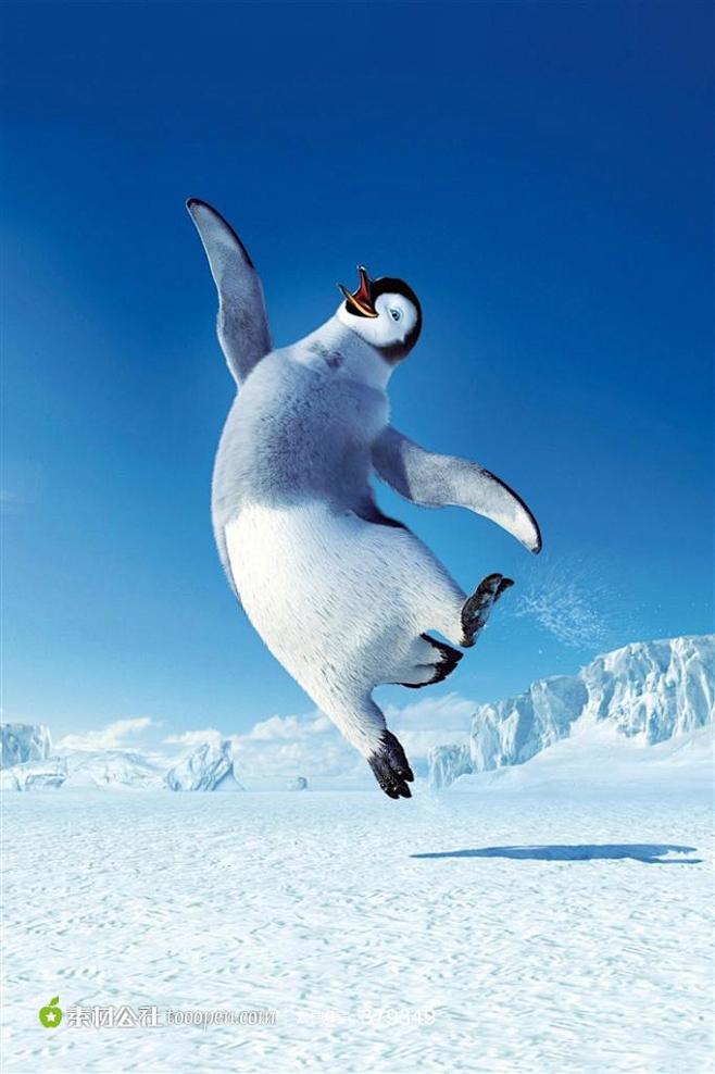 快乐跳舞的企鹅动漫电影海报