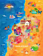 Garuda Indonesia Maps : Colorful maps of Bali, Jakarta, and Makassar for Garuda Indonesia's in-flight magazine, Colours.