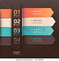 Modern arrow origami style number options banner. Vector illustration. can be used for workflow layout, diagram, step options, web design, infographics. - stock vector