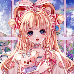 雨探花采集到女头像手绘