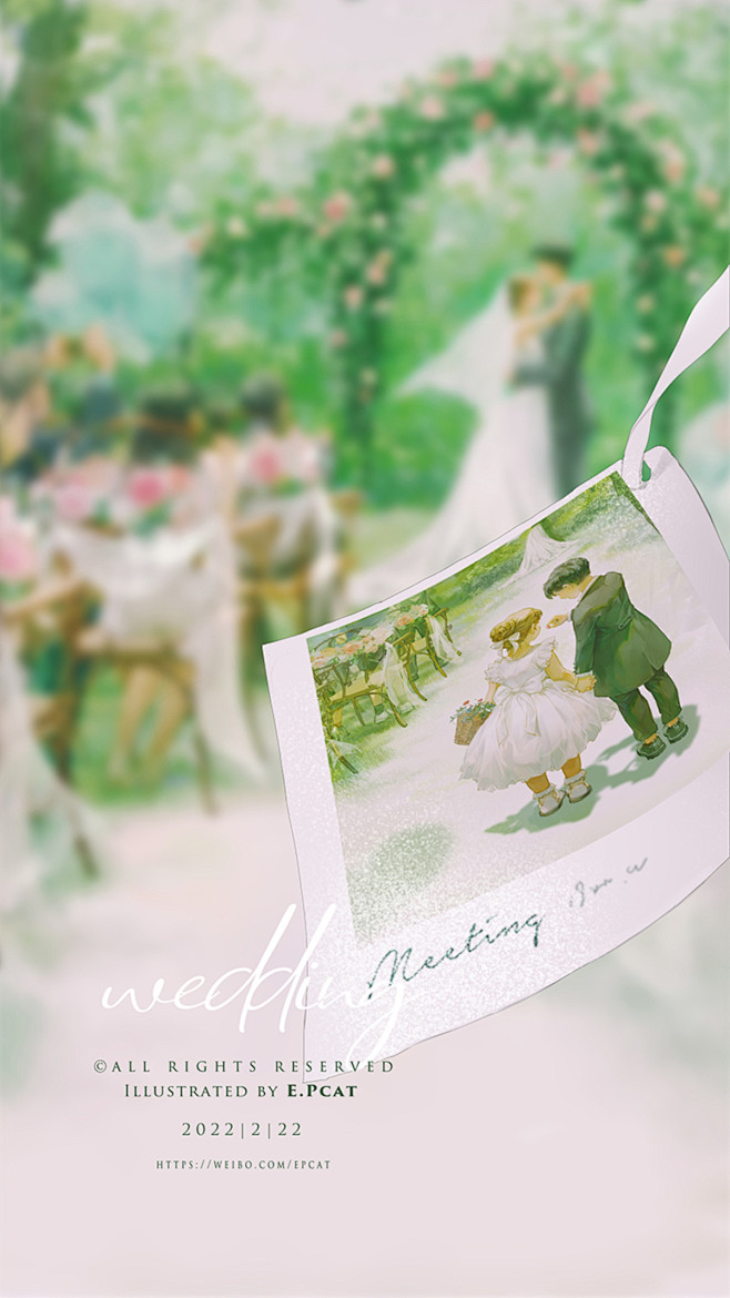 婚礼_E.Pcat__插画师作品_涂鸦王...