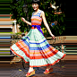 [LQ0990X]新款夏季沙滩裙 条纹无袖吊带雪纺连衣裙 波西米亚长裙-淘宝网