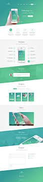 Delicious App Landing PSD Theme #色彩#