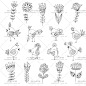 25个EPS 手绘 花纹 花卉 树叶 草 矢量图 设计素材 2016073112-淘宝网
