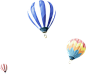 热气球 彩色 png 卡通 立体热气球