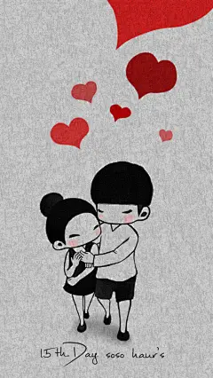 Love life ~ 情侣 壁纸。 #插画手绘# #漫画情侣恋人# @予心木子