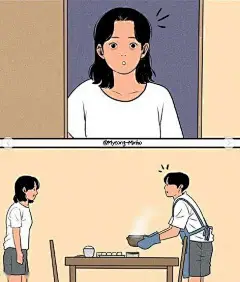 帅气插画师分享宠妻日常，引无数网友泪奔：我会再爱你多一点！_Myeong : 小猫以这样意外的方式闯入了Myeong的生活，他叫它Dorim，正是那条河的名字。 他仍然把她捧在手心里， 婚后，Myeong的插画内容变成了他的宠妻日常。 他的一张插画里，是妻…