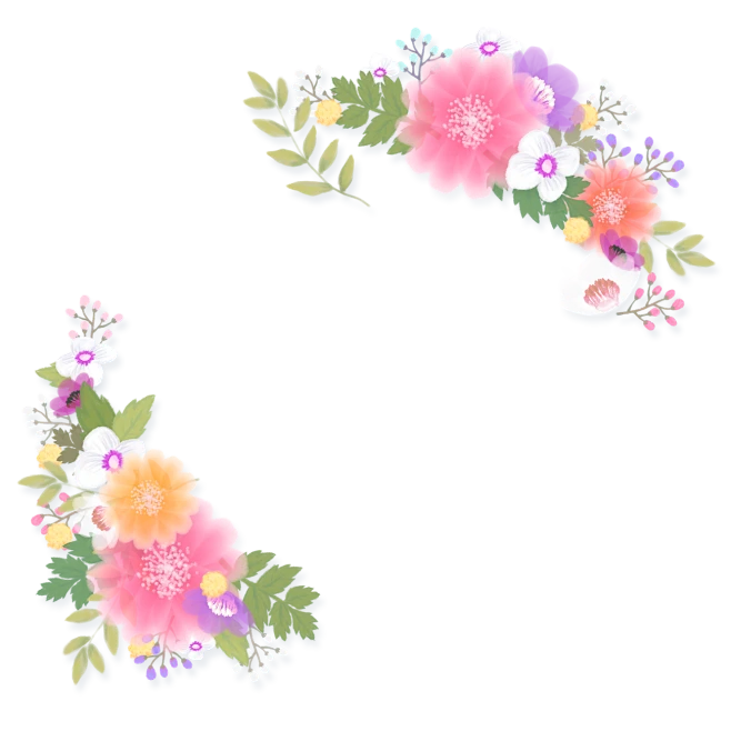 Spring is coming 美丽的春季花环花边PNG免扣素材-花瓣网