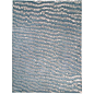 Blue Fish Skin Area Rug Silk and Wool Handwoven 1