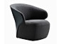 Upholstered armchair with removable cover with armrests AROM - Zanotta