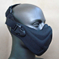 Airsoft Neoprene Hard Foam Half Face Mask Black: 