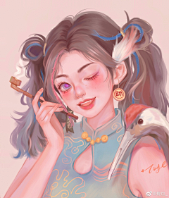 书婷环五采集到插画