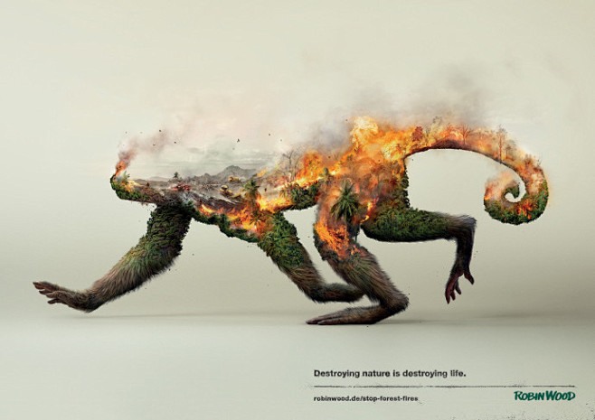 WWF的一组创意海报，细节发人心省！
#...