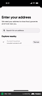 Uber Eats Entering my address screen