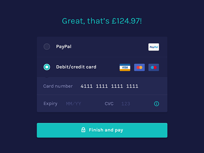 Payment Form Design ...