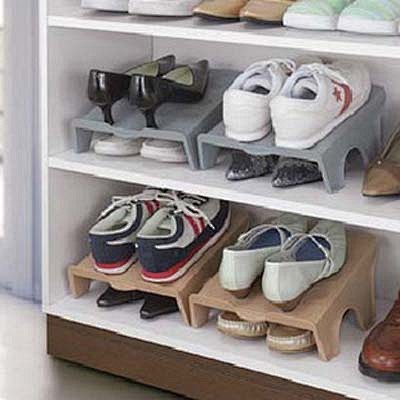 日式两足 柜内整理鞋架 上下整理型 鞋子...