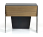 Gallant Nightstand  Contemporary, Modern, Metal, Wood, Stainless Steel, Nightstands  Bedside Table by Ej Victor