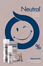 Artwork for Unilever and Neutral : Conceptually, I love to make design click with The Neutral product. I combine 3 colour: Dark blue, light grey and white and make composition of them. I designed 0% as symbolic and looks like smiling baby face so this is 