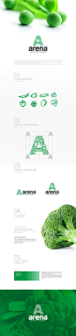 Arena Branding : Arena is a frozen vegetables brand which try to deliver the nutritional values and vitamins in the vegetables to it's final consumer at it's best .. The design represented the freshness of the vegetables in a modern way and that when you 