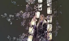 剑网三 花爷 古风 插画 美男 伊吹五月