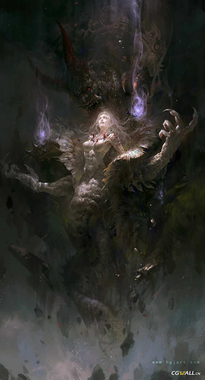 沼泽女王 - 黄光剑游戏插画_CGwall游戏原画网站-花瓣网